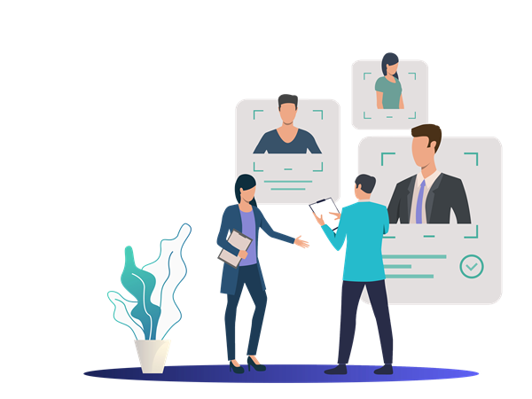 Illustration of talent acquisition team